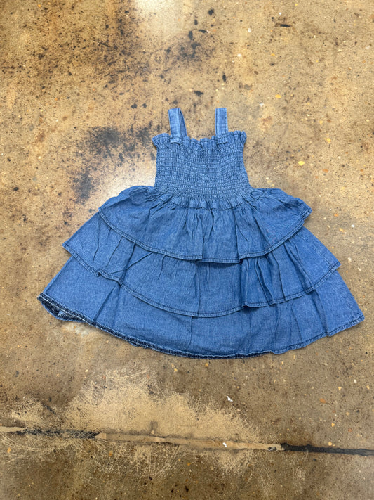Ruffle Denim Dress