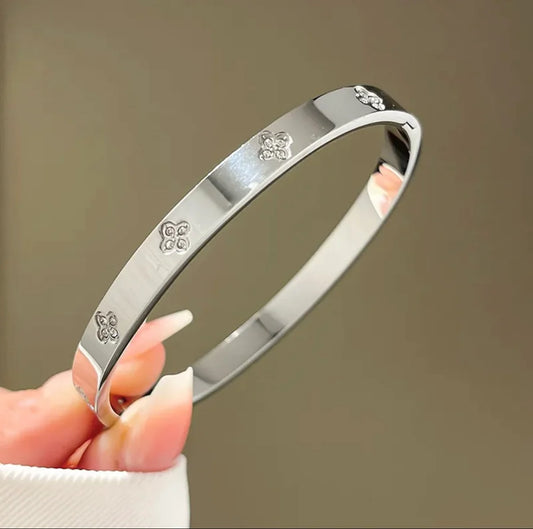 Diamond Flower Bangle