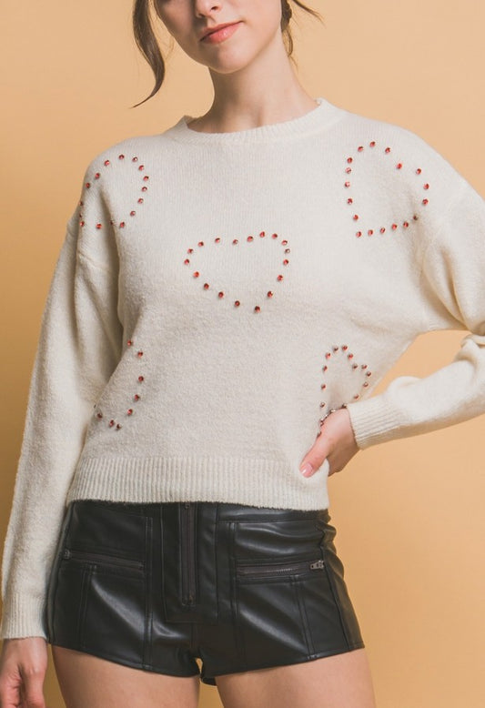 Beaded Love Sweater